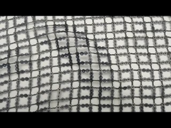 124cm Black Color GEO Sequin Embroidered Fabric For Evening Dress