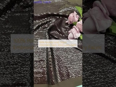 100% Polyester Leafy Sequin Embroidery Fabric Shine Luxary Fabric