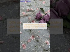 100% cotton High Quality Embroidery Lace Fabric Floral Elegent Embroidery Fabric Party Luxary Style