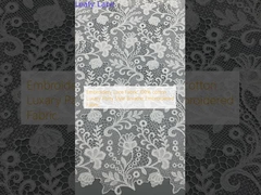 Embroidery Lace Fabric 100% cotton Luxary Party Style Breathe Embroidered Fabric