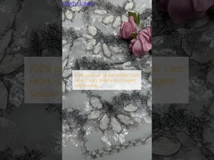 100% polyester Sequin Metallic Lace Fabric Luxary Breathe and Elegent Sequin Fabric