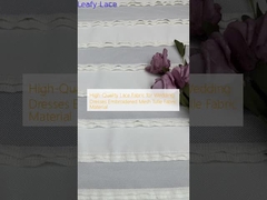 High-Quality Lace Fabric for Wedding Dresses Embroidered Mesh Tulle Fabric Material