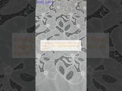 Embroiderey Lace Fabric Mesh Floral Elegant Hollow-up Embroidered Lace Fabric