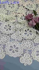 100% Cotton Ivory Floral Elegant Design Soft-Handfeel Embroidered Lace Fabric Full Width For Fashion Clothing