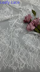Lightweight 100% Nylon French Chantilly Thread Lace With Floral Design For Women's Dress