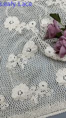 Eco-Friendly 100% Cotton Crochet Embroidery Lace Fabric With Floral Pattern Soft And Comfortable