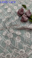 Leafy New Embroidery Luxary Flower 100% knit Embroidery Fabric Lace Fabric Wedding Birthday Occasions