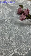 Luxury French Chantilly Lace  Fabric Durable and Elegant Fabric Wedding Party Occasions White Fabric