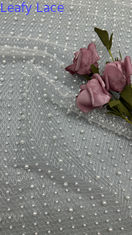 Viscose Cotton Leafy Lace Beaded Embroidery Fabric for Home Textile