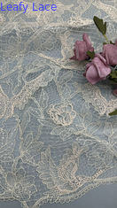 Sustainable Sequin Leafy Embroiderey Fabric Beaded Durable And Elegant