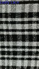 Leafy Luxary Sequin Embroidered Fabric New Collection Plaid Style Fashion Show Fabric
