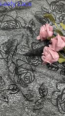 Polyester Sequin Corded Lace Fabric Elegant Sequin Embroidered Lace Sequin Fabric