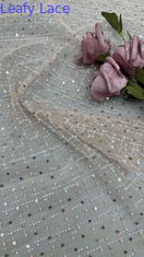 Seuqin Embroidery Fabric Lusiate Sequin Embroidered Lace Fabric Leafy Luxury Occasion Wedding Fabric