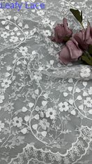 Sequin Embroidery Fabric Elegant Lusiate Breathe Embroidered Lace Fabric Shining Leafy Luxury Occasion Fabric
