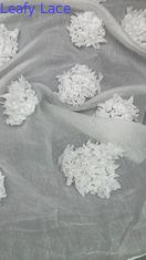 Leafy Tulle Mesh Fabric Embroidered Lace Fabric Floral Breathe Mesh Leafy For Costumes