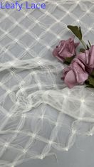 French Chantilly Lace Fabric Breathe Plaid Sequin Mesh Lace Fabric Leafy Fabric