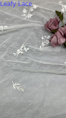 Tulle Mesh Fabric Sequin Shining Leafy New Collection Floral Lace Fabric Party Occasion