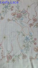 Shinning  Leafy Sequins  Lace Fabric for Full Dress East Culture Dinner Gowns Shining Fabric