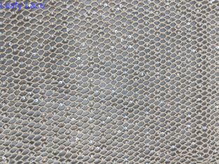 Mesh Pearl Beaded Embroiderey Fabric for Elegant Breathe High Quality Dinner Gowns