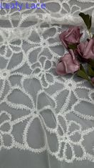 Flocked Mesh Fabric Lace Style Metallic for Gowns Breathe Party
