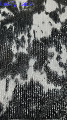Black and White Sequin Embrroidered Fabric Elegant For AW Season For Ladies Party
