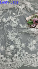 3D Embroidered Floral Lace with Mesh Artistic Multi-Layered Texture for Statement Evening Dresses
