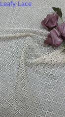 100% Cotton White Lace Mesh Hollow Up Effect For Artistic Wedding Evening Dresses