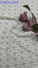 100% Cotton White Lace Embroidered Hollow Up Effect For  Wedding Evening Party Clothing