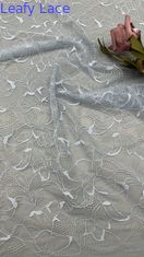 Luxury Embroidered Mesh Lace Sheer Soft Tulle with Delicate Floral Stitching for Elegant Evening Gowns