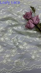 Luxury INS Embroidered Mesh Lace  Tulle with Floral Stitching for Elegant Wedding Gowns