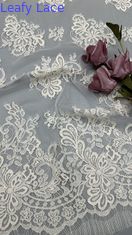 Embroidered Lace Fabric High Quality Tulle with Delicate Floral for Elegant Evening Clothing