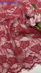 Red Embroidered  Mesh Lace Trim Tulle fabric gallery and custom designs For Party Dresses