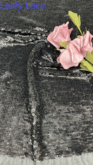 Sequin Embroidered Fabric High Quality for Eye-Catching Evening and Gala Dresses
