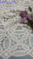 High Quality Leafy Corded Lace Fabric 100% Cotton Circle for Evening Dresses Clothing