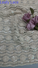 Corded Lace Fabric Sequin Polyester For New Season Luxary Evening Dresses Gowns