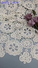 Crochet Corded Lace Fabric Polyester Cotton for Wedding Dresses