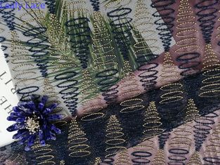 Yard Embroidered Lace Geometric Mesh Fabric For Girls Dresses