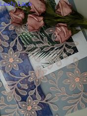 Laser Cut 3D Flower Applique Fabric Lace Scarf Fabric