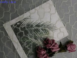 Embroidery Mesh French Chantilly Decorative Geometric Lace Fabric