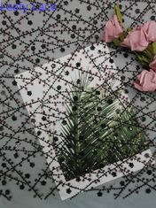 Multicolor Lace Bead Embroidered Sequin Mesh Fabric