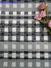 Plaid Pattern Embroidery Striped Lace checkered print fabric