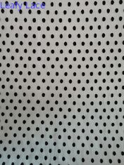 Black Dot Tulle Crinkle Flocked Pleated Mesh Fabric