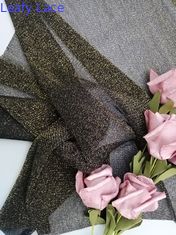 Gold Lurex Mesh Tulle Metallic Lace Fabric For Female Bottoming Shirt