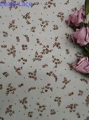 Flower Digital Printing Flocked Mesh Fabric For Bedding Articles