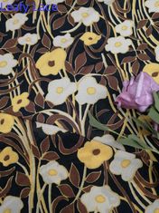 OEM Mesh Tulle Printed Lace Fabric Knitted 145CM Width