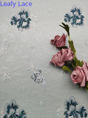120-130CM Embroidered Lace Fabric For Wedding Party , Fashion Show