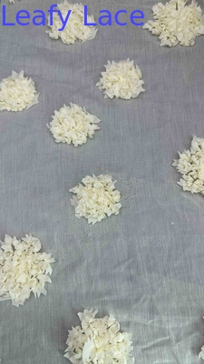 3D Laser Out Rose Fancy Fabric By The Yard Colored Embroidery Fabric Lady Dress For Garment Brands