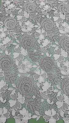 51 Inch 100% Poly Light Purple Color Floral Chemical  Embroidery Dress Fabric For Fashion  Dress