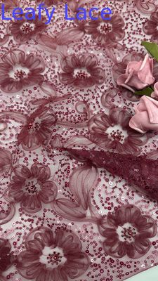 New Collection Luxary Elegant And Durable Flower Sequin Lace Fabric For Wedding And Birthday Occasions