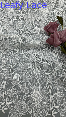 Laser Lace White Luxury Embroidery Elegant Luxary knit Flower Embroidery Fabric Lace Fabric Wedding Birthday Occasions Hight Quality For Ladies Fabric